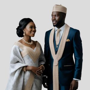 Coordinated Aso-Oke for Bride & Groom