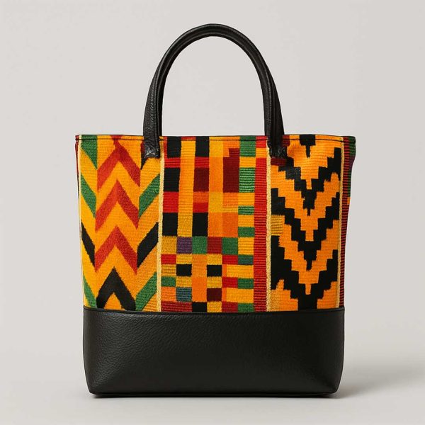 Kente Fabric Tote – Large - Image 3