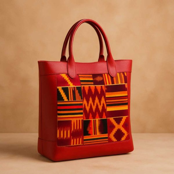 Kente Fabric Tote – Large - Image 4