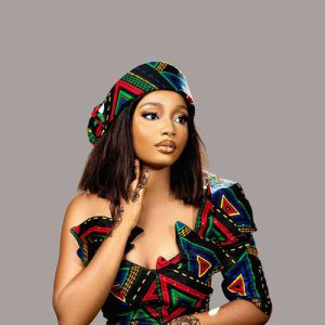 Geometric Ankara Dress