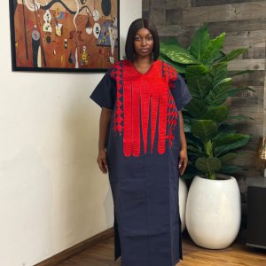 Women's Embroidered Aso-oke Bubu AT32