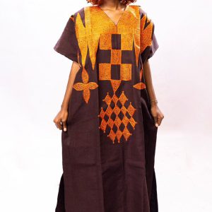 Women's Embroidered Aso-oke Bubu AT53