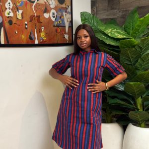 Women's Short Aso-oke Dress AT27