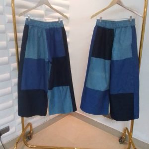 Wide-Leg Denim Trousers