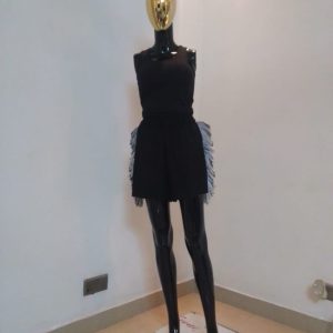 Black Fringed Shorts